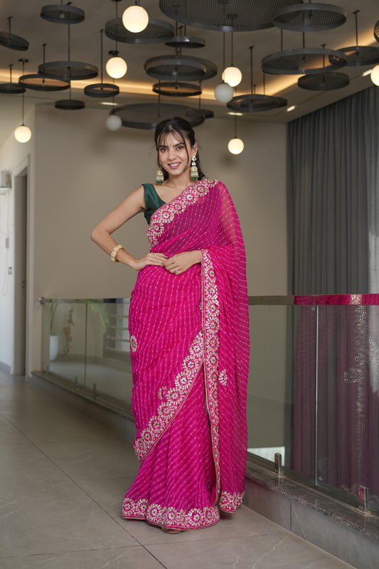 Soft Rani Pure Georgette Saree