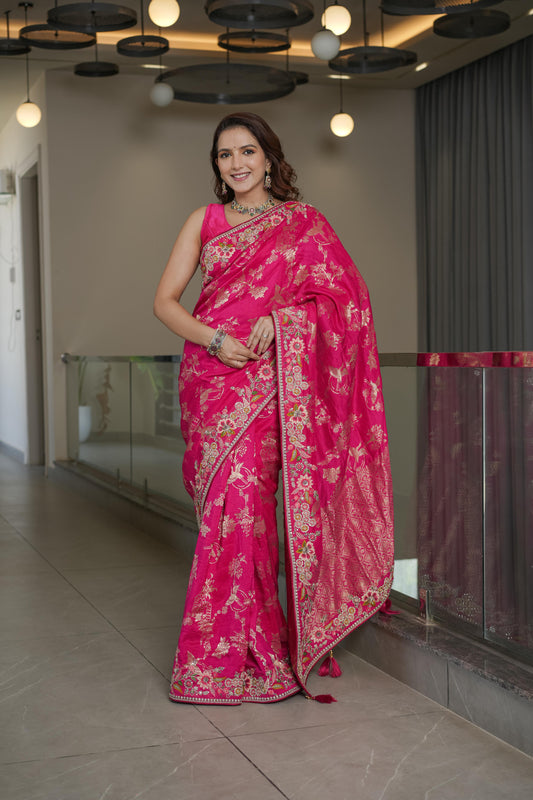 Traditional Rani Banarasi Look
