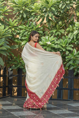 Buttercream Rani Silk Gota Zarkan Saree