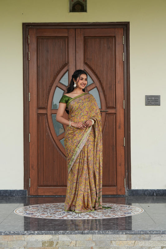 Crape Silk Print Saree