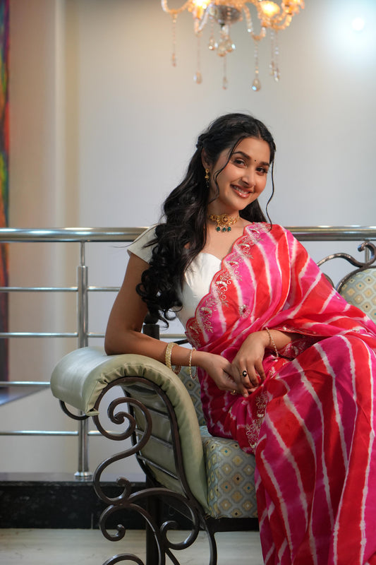 Leheriya Saree