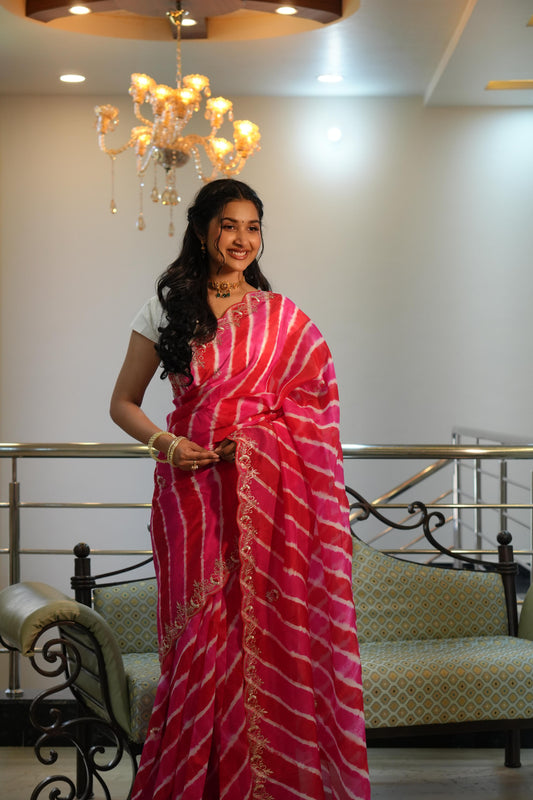 Leheriya Saree