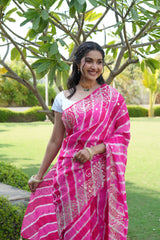 Jaipuri Leheriya Saree