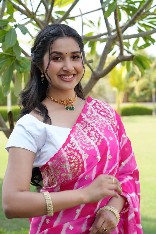 Jaipuri Leheriya Saree