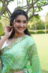 Chiffon Bandhni Saree