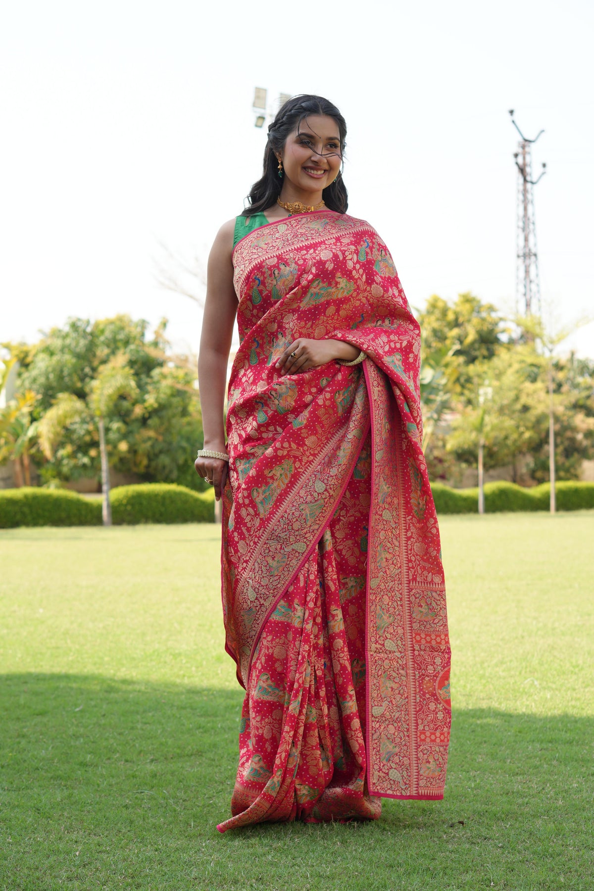 Jaipuri Khaddi Meena Saree