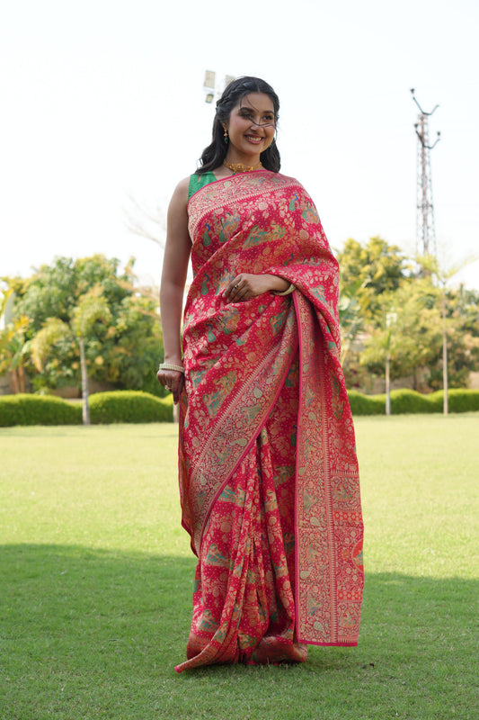Jaipuri Khaddi Meena Saree