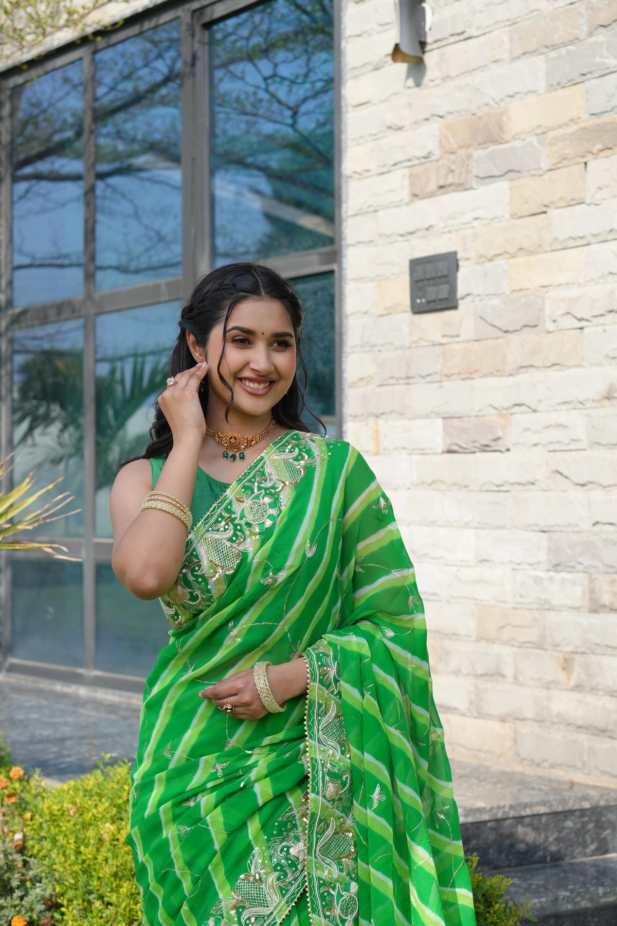 Jaipuri Leheriya Saree