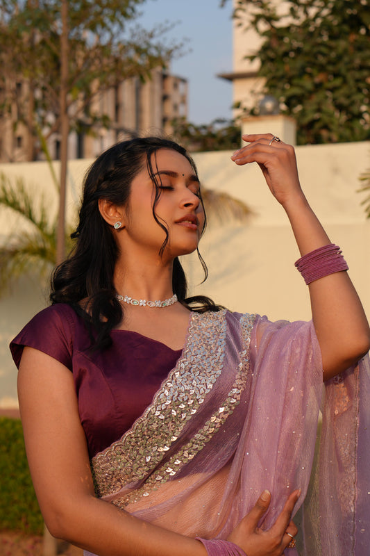 Crushed Tissue Silk Saree