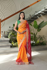 Mustard Red Silk Beauty