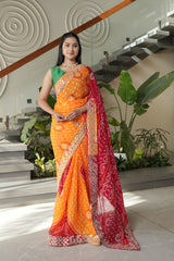 Mustard Red Silk Beauty
