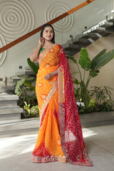 Mustard Red Silk Beauty
