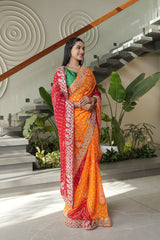 Mustard Red Silk Beauty