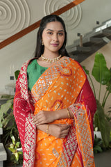 Mustard Red Silk Beauty