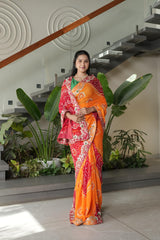 Mustard Red Silk Beauty