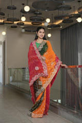 Multi Colour Georgette Saree