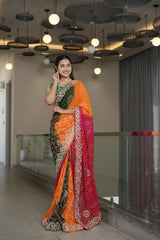 Multi Colour Georgette Saree