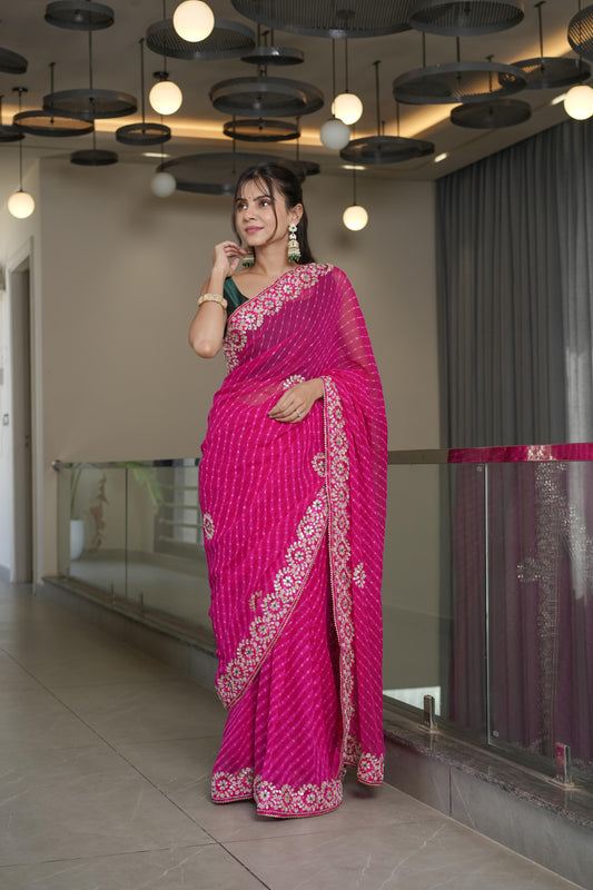 Soft Rani Pure Georgette Saree