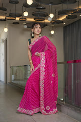 Soft Rani Pure Georgette Saree