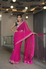 Soft Rani Pure Georgette Saree
