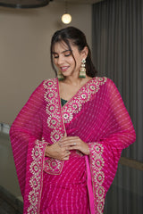 Soft Rani Pure Georgette Saree