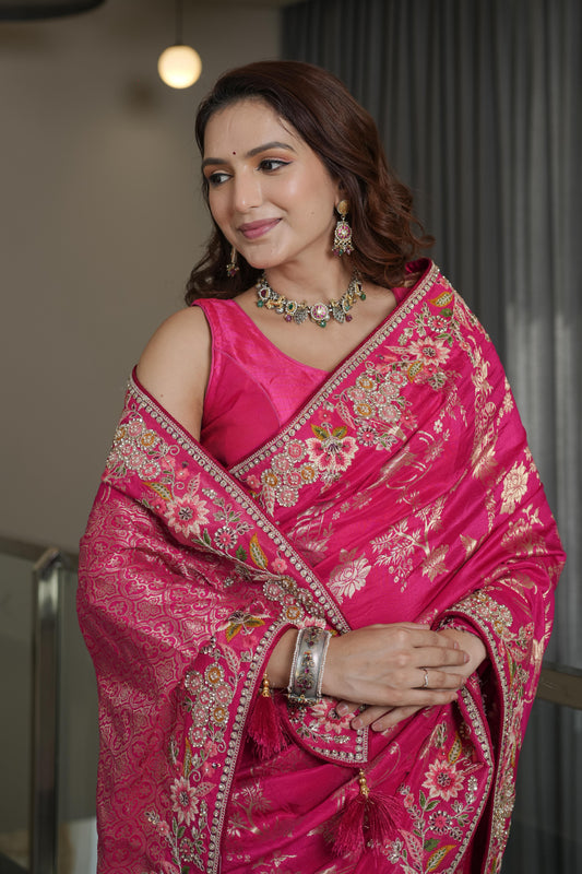 Traditional Rani Banarasi Look