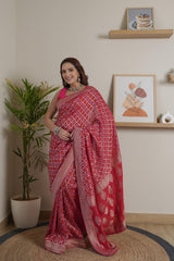 Rani Georgette Saree