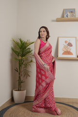 Rani Georgette Saree