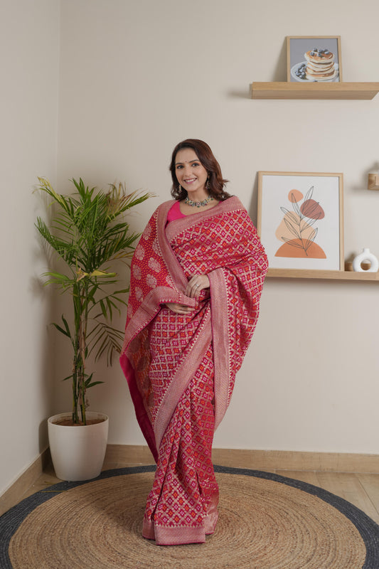 Rani Georgette Saree
