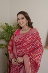 Rani Georgette Saree