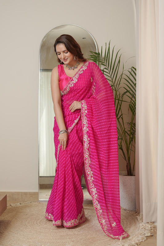 Pure Rani Georgette Saree