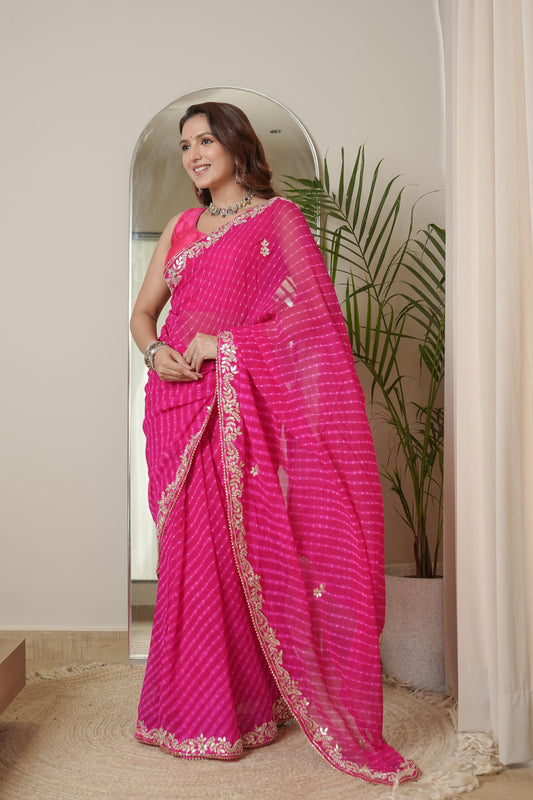 Pure Rani Georgette Saree