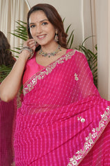 Pure Rani Georgette Saree