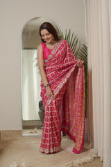 Light and Flowy Rani Saree