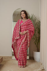 Light and Flowy Rani Saree