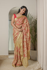 Cheeku Ivory Crape Silk Saree