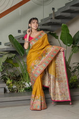 Simple Mustard Modal Saree