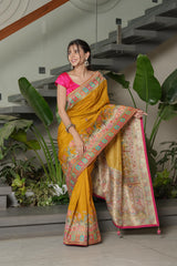 Simple Mustard Modal Saree