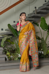 Simple Mustard Modal Saree