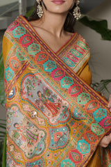 Simple Mustard Modal Saree