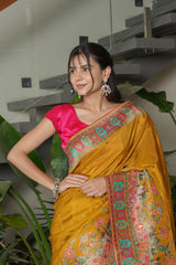 Simple Mustard Modal Saree
