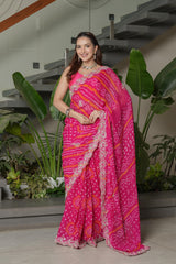 Rani Crape Silk Saree