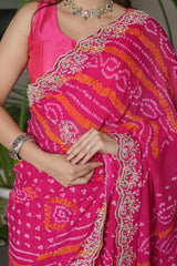 Rani Crape Silk Saree