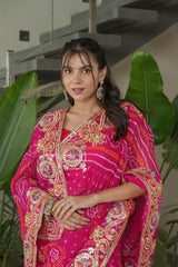 Pure Rani Crape Silk Saree