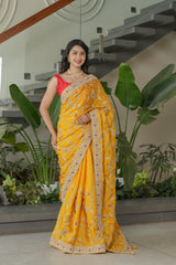 Elegant Mustard Colour Saree