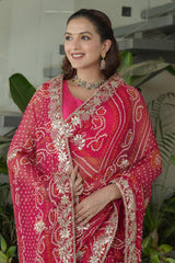 Lightweight Chiffon Red Saree