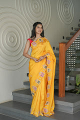 Mustard HO Silk Saree