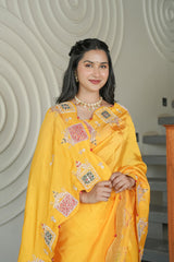 Mustard HO Silk Saree