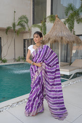 Purple HO Silk Saree