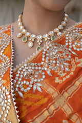 Rust Orange Ghatchola Gajji Silk Saree